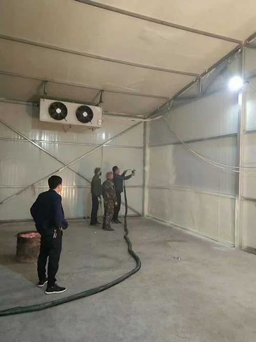 冷庫(kù)隔熱聚氨酯噴涂厚度(圖1) 冷庫(kù)隔熱聚氨酯噴涂厚度案例